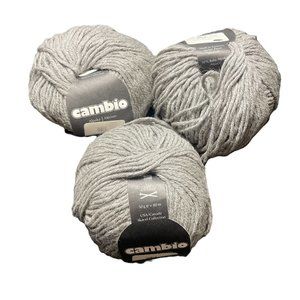 Zitron Cambio Yarn 3 SKEINS 50% Merino 50% Baby Alpaca Color: 601 Gray